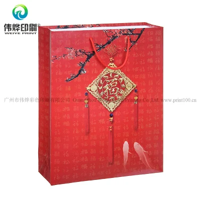 China Festival Paper Gift for Packaging Printing Foldable Bag