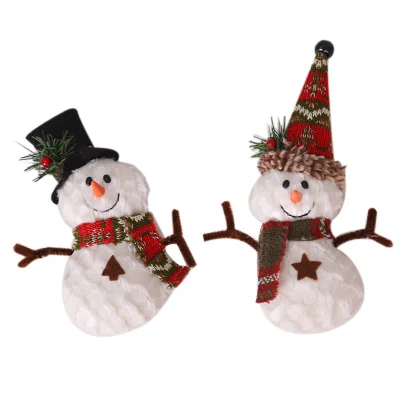 Wholesale Christmas Decoration Plush Snowman Pendant Gift for Child Soft Stuffed Plush Toy