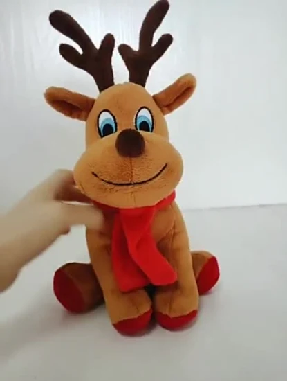 Christmas Toy Santa Claus Snowman Leg Extensibility Gift for Child Plush Pillow Soft Stuffed Plush Toy