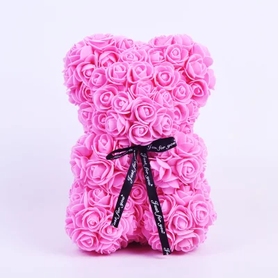 Valentine Festival Gift Handmade Rose Teddy Bear of Foam Rose