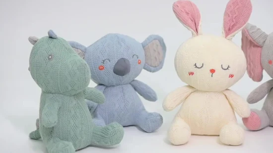 Koala Elephant Rabbit Pig Dinosaur Baby Bedtime Toy New Arrival Soft Knitted Animal